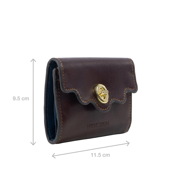 Comtesse W1 Purple Leather Tri-Fold Wallet