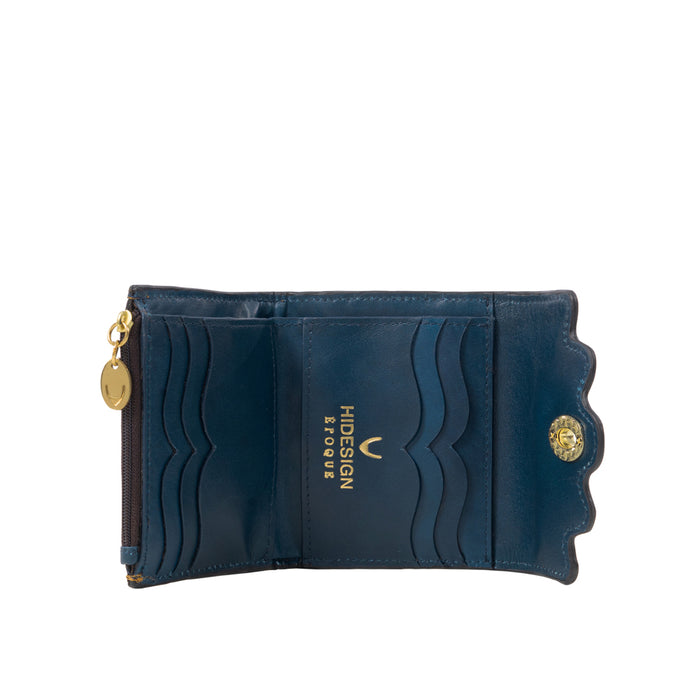 Comtesse W1 Purple Leather Tri-Fold Wallet