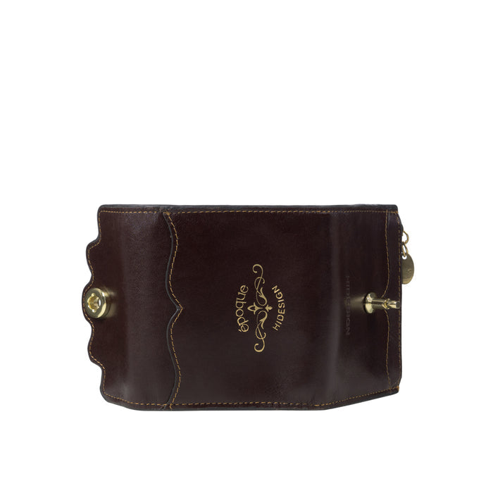 Comtesse W1 Purple Leather Tri-Fold Wallet
