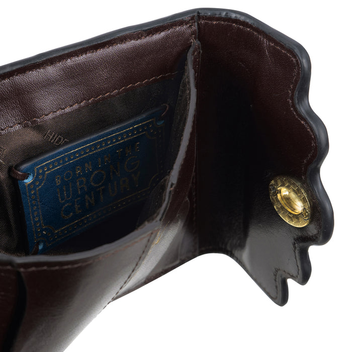 Comtesse W1 Purple Leather Tri-Fold Wallet