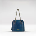 Copacabana 01 Blue Leather Shoulder Bag