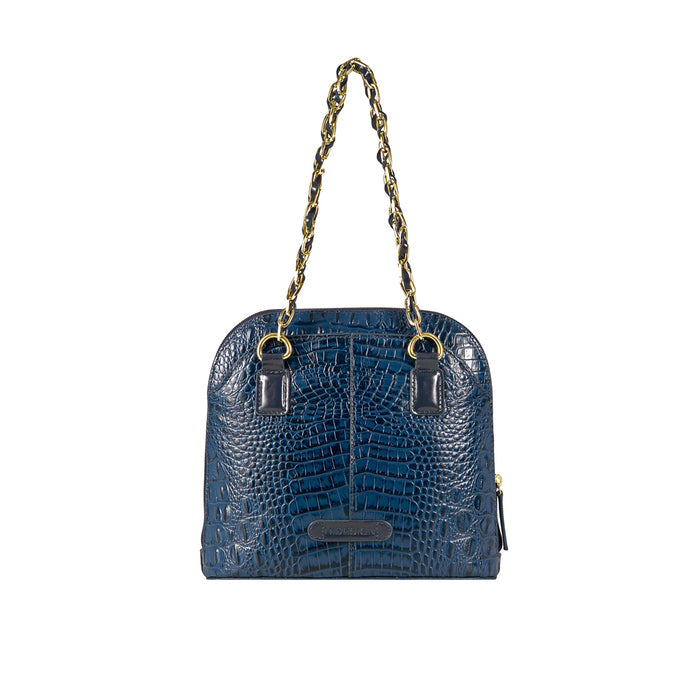 Copacabana 01 Blue Leather Shoulder Bag