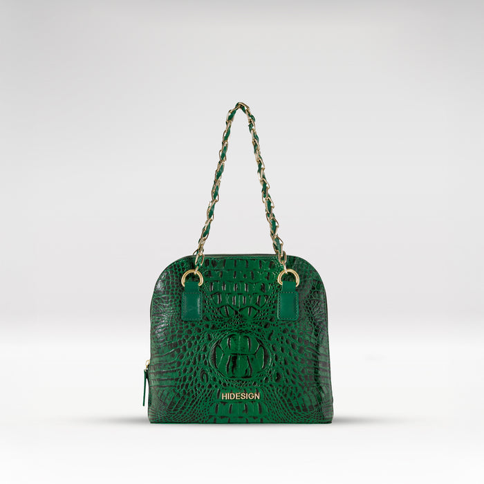 Copacabana 01 Green Leather Shoulder Bag