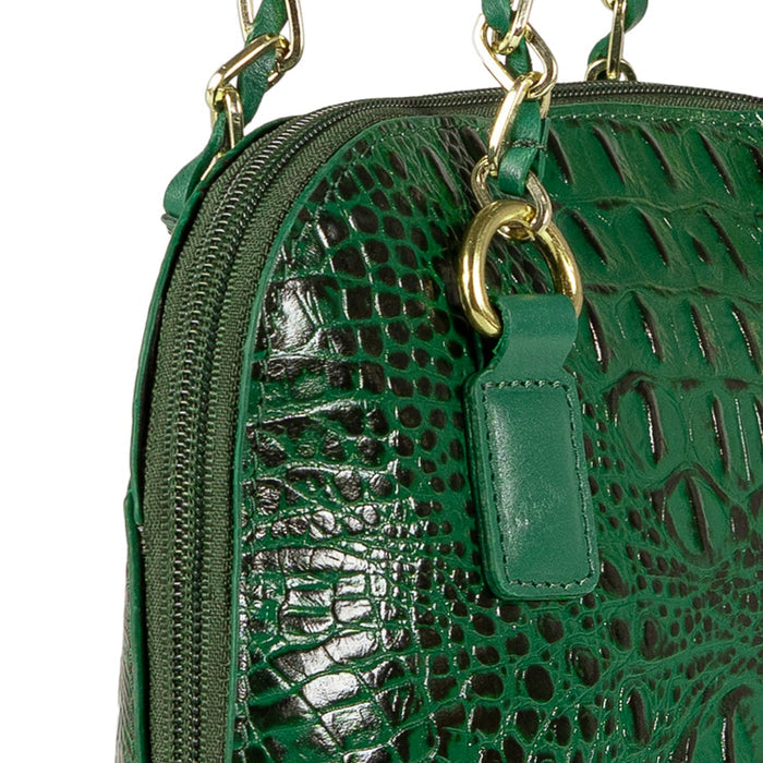 Copacabana 01 Green Leather Shoulder Bag