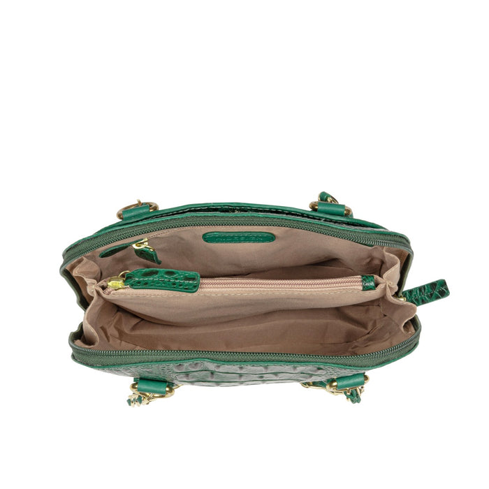Copacabana 01 Green Leather Shoulder Bag