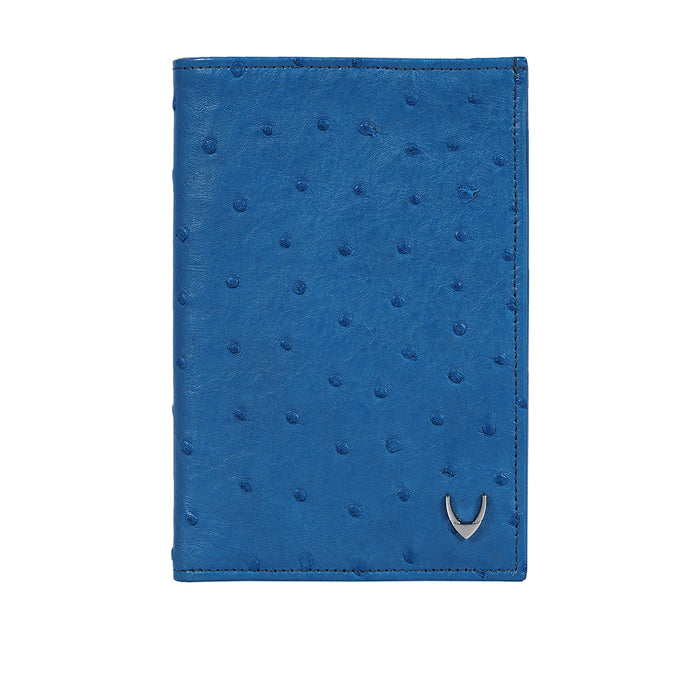 Coral W1 Blue Leather Passport Holder