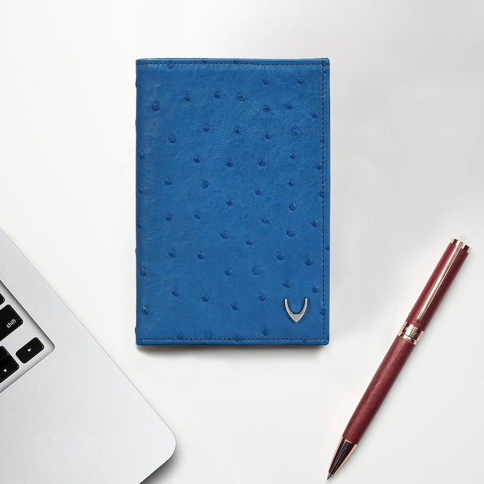 Coral W1 Blue Leather Passport Holder