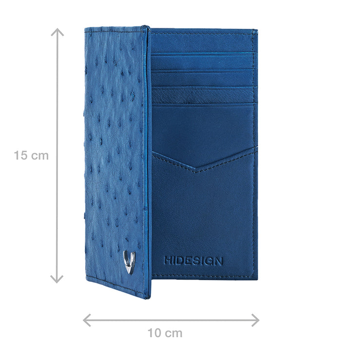 Coral W1 Blue Leather Passport Holder