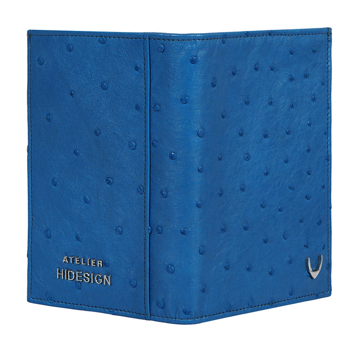 Coral W1 Blue Leather Passport Holder