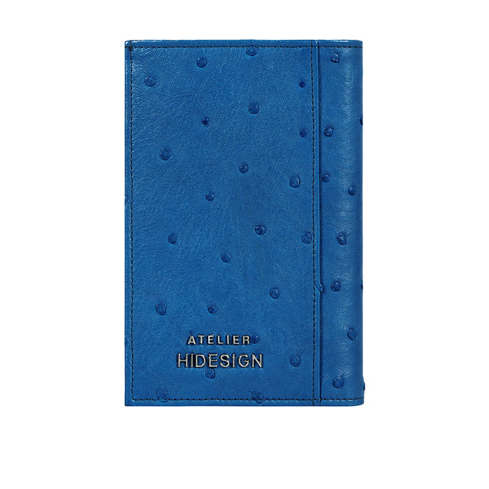 Coral W1 Blue Leather Passport Holder