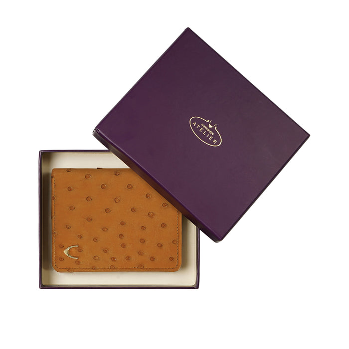 Coral W2 Tan Leather Bi-Fold Wallet