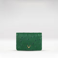 Coral W3 Green Leather Bi-Fold Wallet