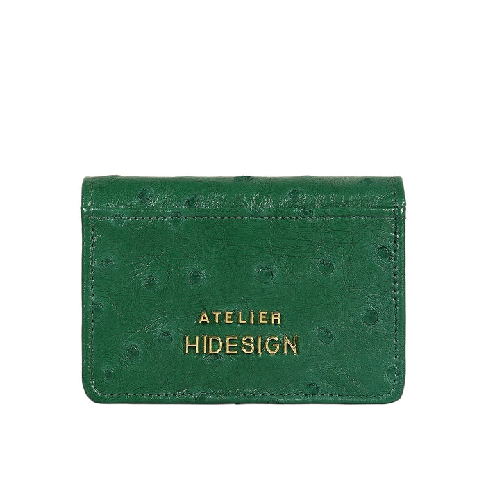 Coral W3 Green Leather Bi-Fold Wallet