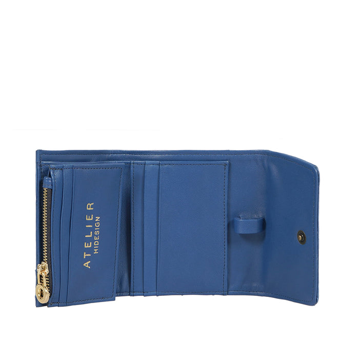 Coral W4 Blue Leather Sling Wallet