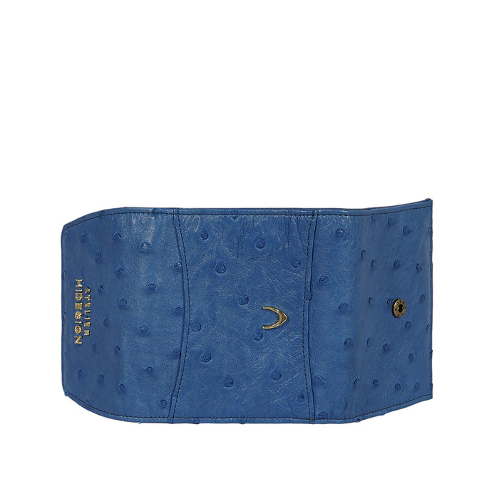 Coral W4 Blue Leather Sling Wallet