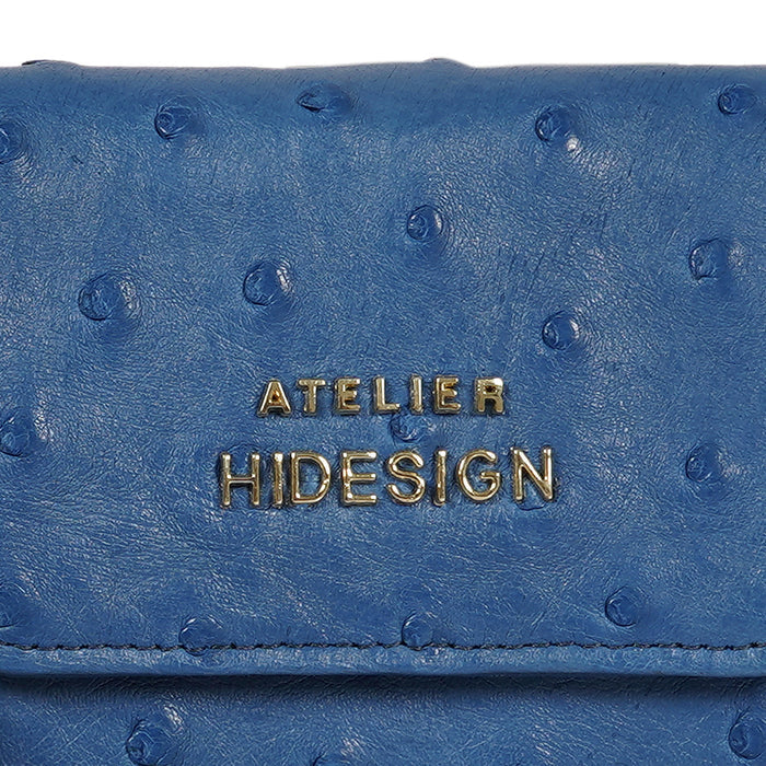 Coral W4 Blue Leather Sling Wallet