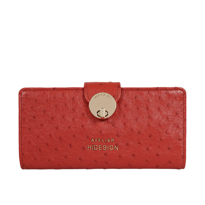 Coral W5 Red Leather Bi-Fold Wallet