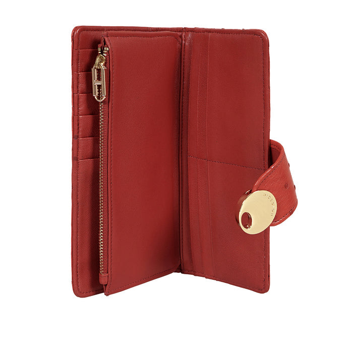 Coral W5 Red Leather Bi-Fold Wallet