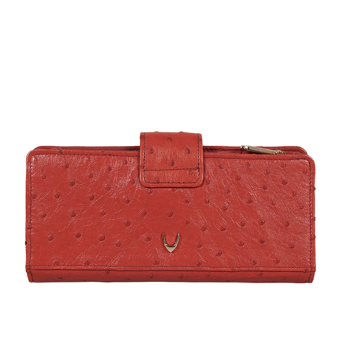 Coral W5 Red Leather Bi-Fold Wallet