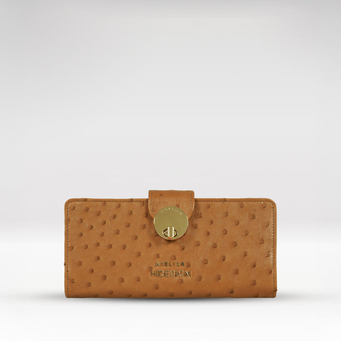 Coral W5 Tan Leather Bi-Fold Wallet