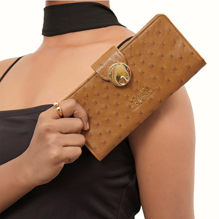 Coral W5 Tan Leather Bi-Fold Wallet