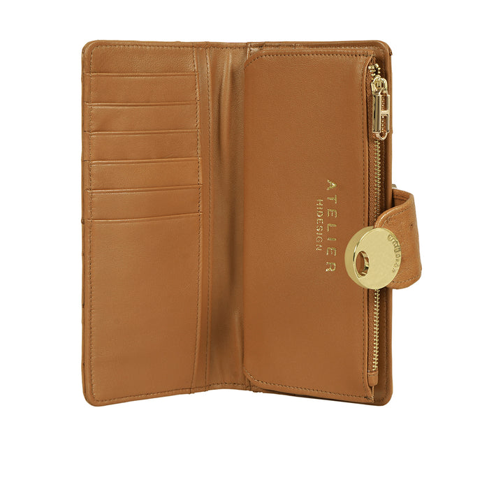 Coral W5 Tan Leather Bi-Fold Wallet