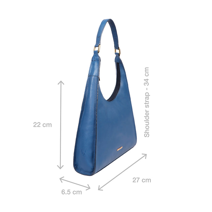Cordoba 01 Blue Leather Shoulder Bag