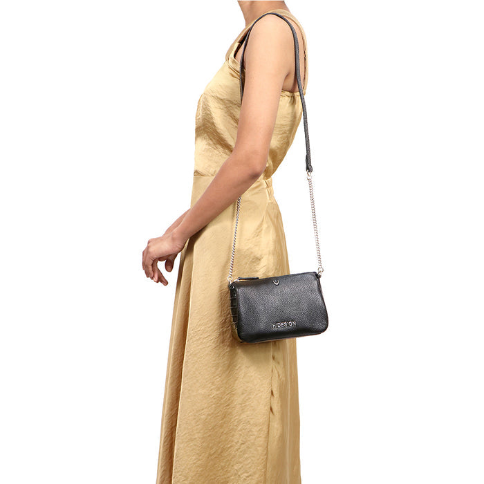 Corso 01 Black Leather Sling Bag