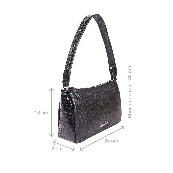 Corso 02 Black Leather Shoulder Bag