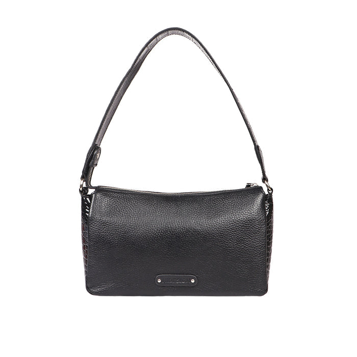 Corso 02 Black Leather Shoulder Bag