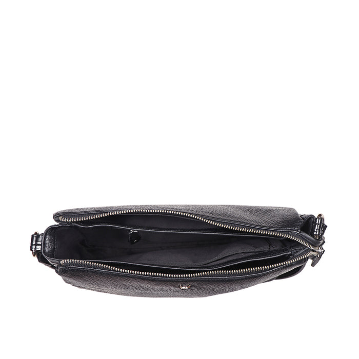 Corso 02 Black Leather Shoulder Bag