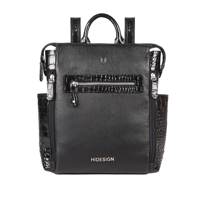 Corso 03 Black Leather Backpack