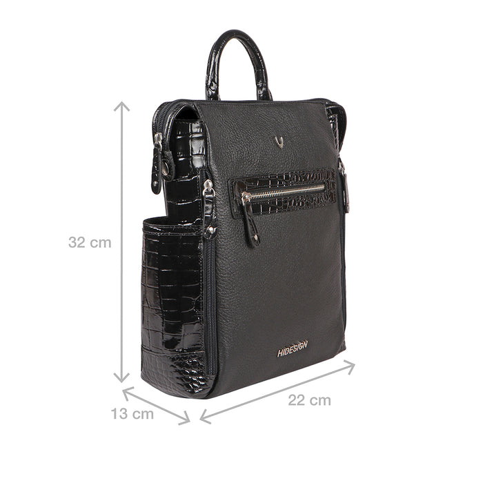 Corso 03 Black Leather Backpack