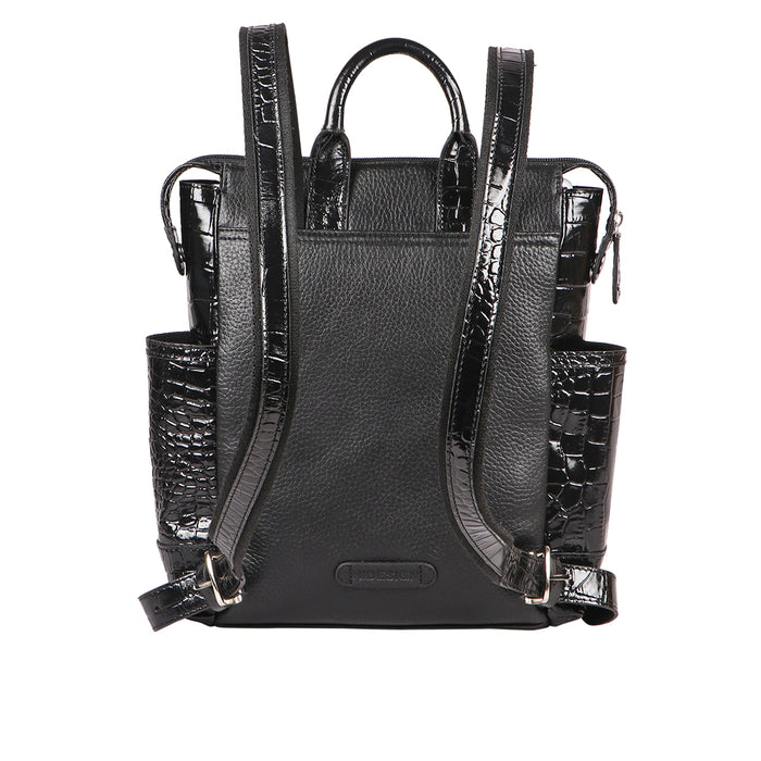 Corso 03 Black Leather Backpack
