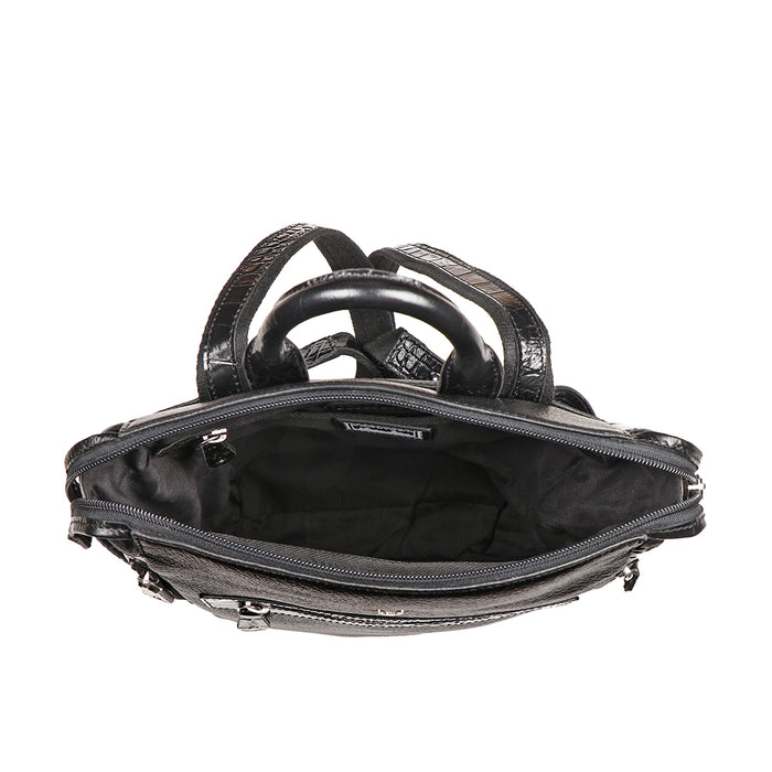 Corso 03 Black Leather Backpack