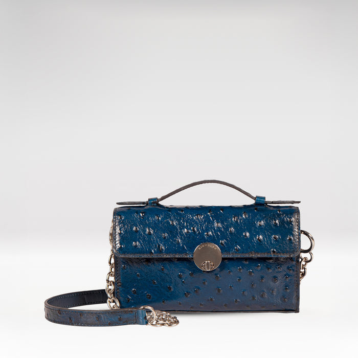 Cottage W1 Blue Leather Sling Wallet