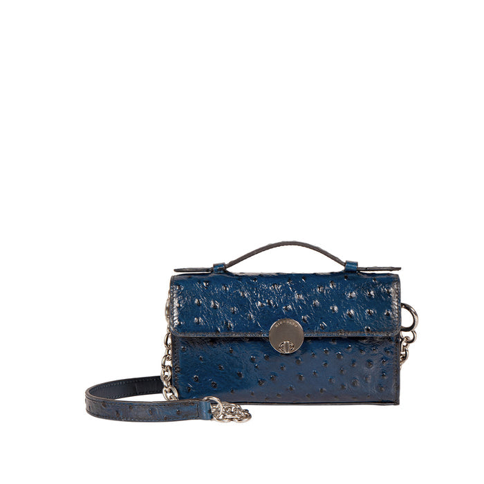 Cottage W1 Blue Leather Sling Wallet