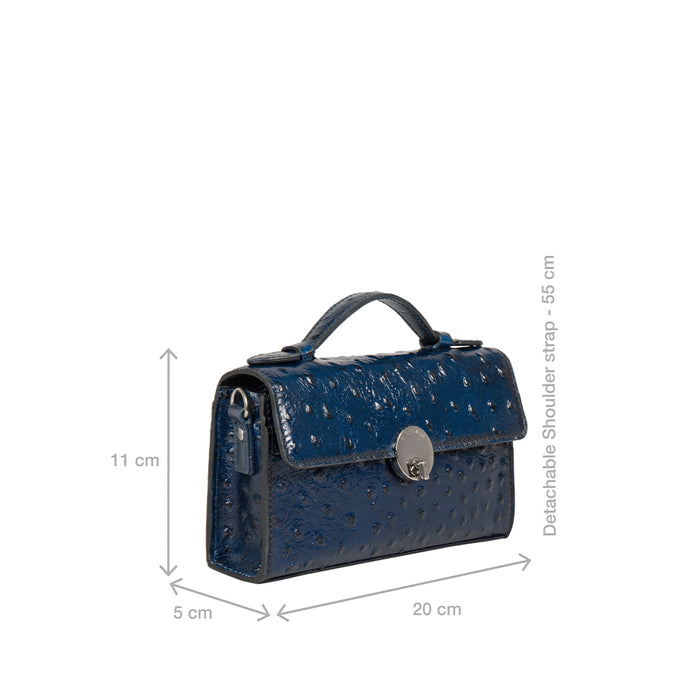 Cottage W1 Blue Leather Sling Wallet