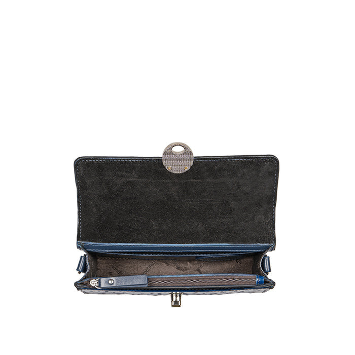 Cottage W1 Blue Leather Sling Wallet