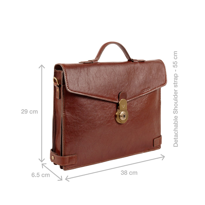 Count 01 Tan Leather  Messenger Bag