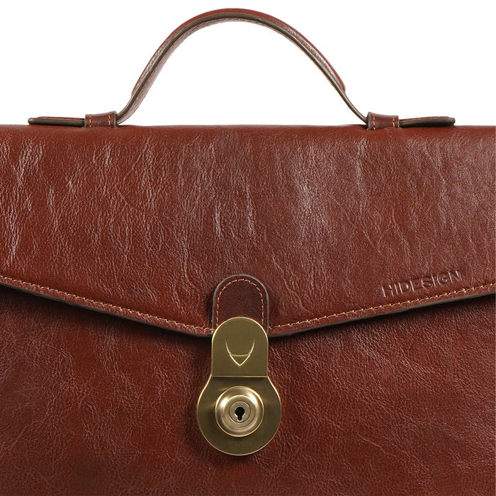 Count 01 Tan Leather  Messenger Bag