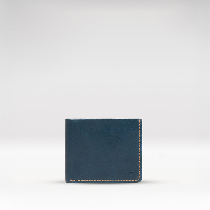 Count W1 Blue Leather Bi-Fold Wallet
