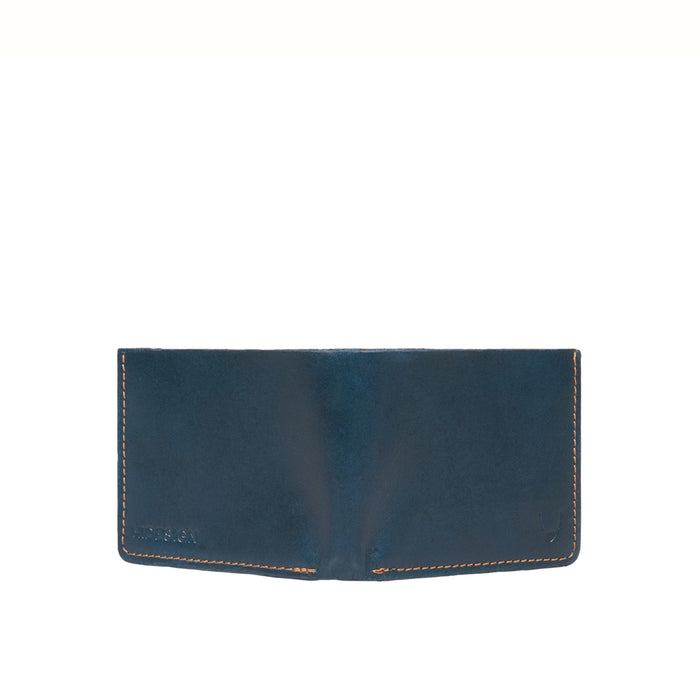 Count W1 Blue Leather Bi-Fold Wallet