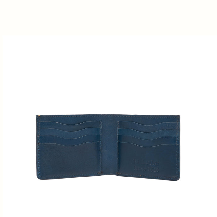 Count W1 Blue Leather Bi-Fold Wallet