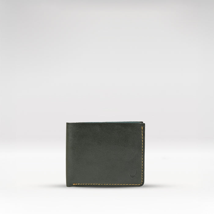 Count W2 Green Leather Bi-Fold Wallet