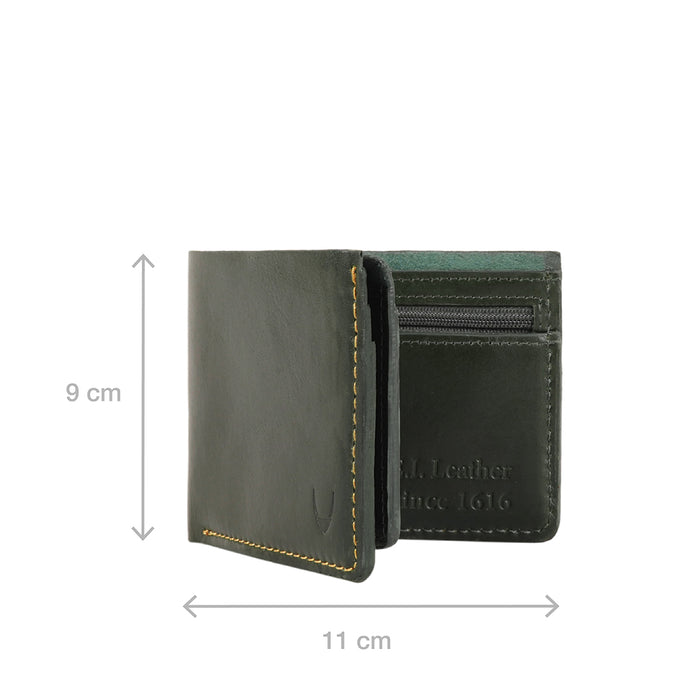Count W2 Green Leather Bi-Fold Wallet