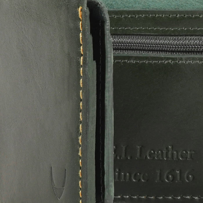 Count W2 Green Leather Bi-Fold Wallet