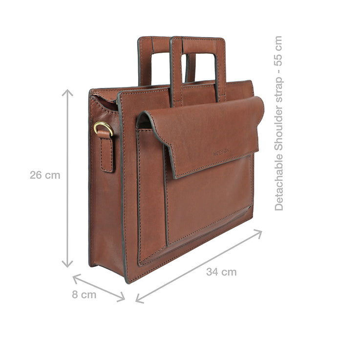 Creation - 01 Brown Leather  Briefcase