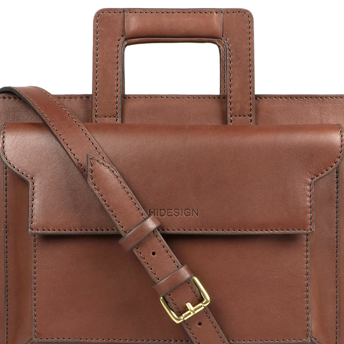 Creation - 01 Brown Leather  Briefcase