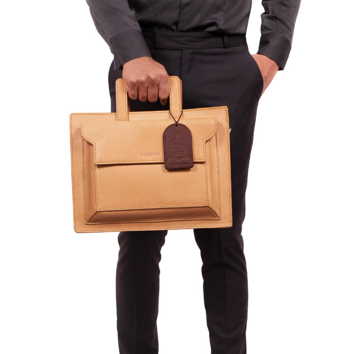 Creation - 01 Nude Leather  Briefcase